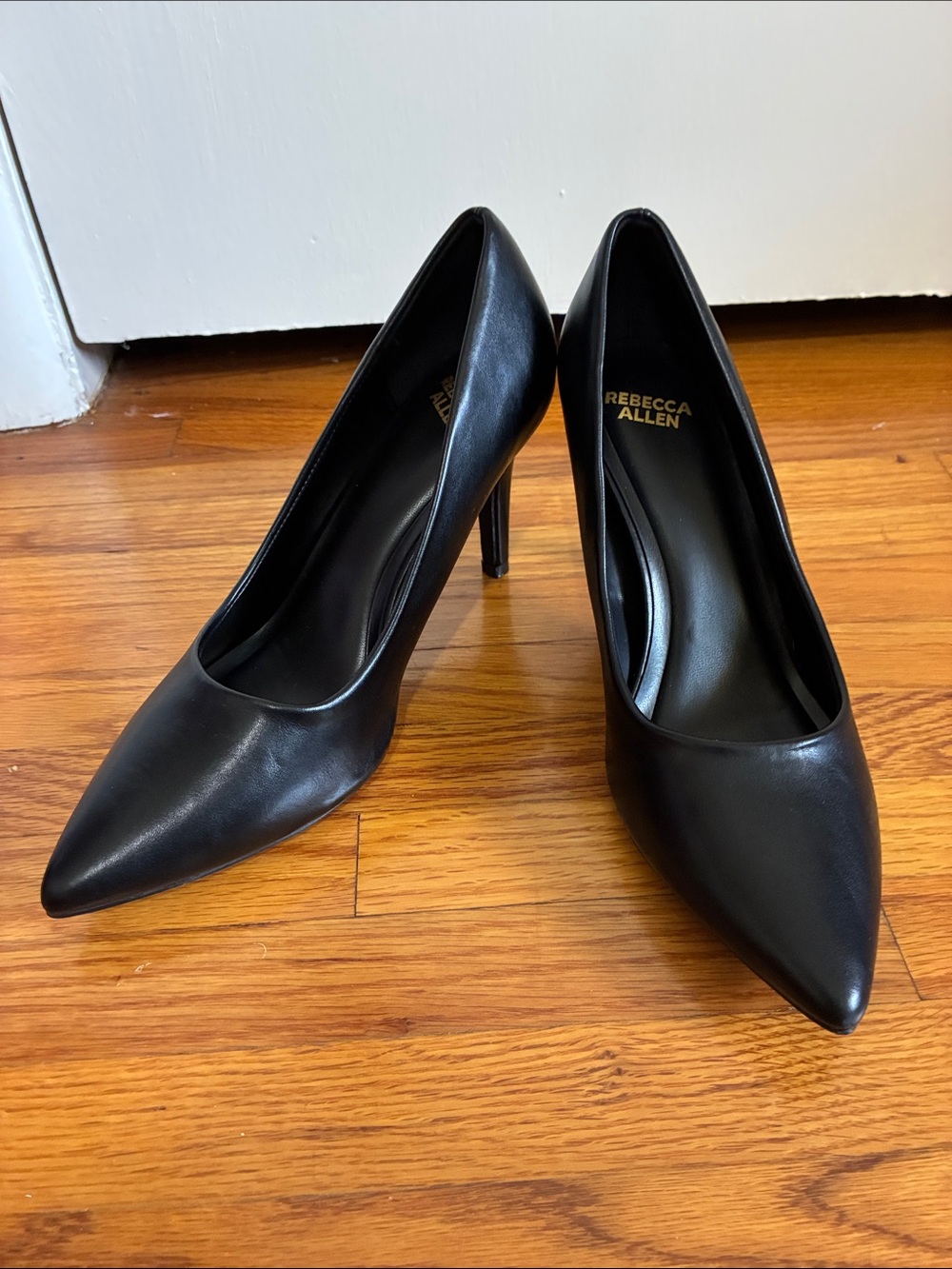 Rebecca Allen Black Pointed-Toe Stiletto Pumps